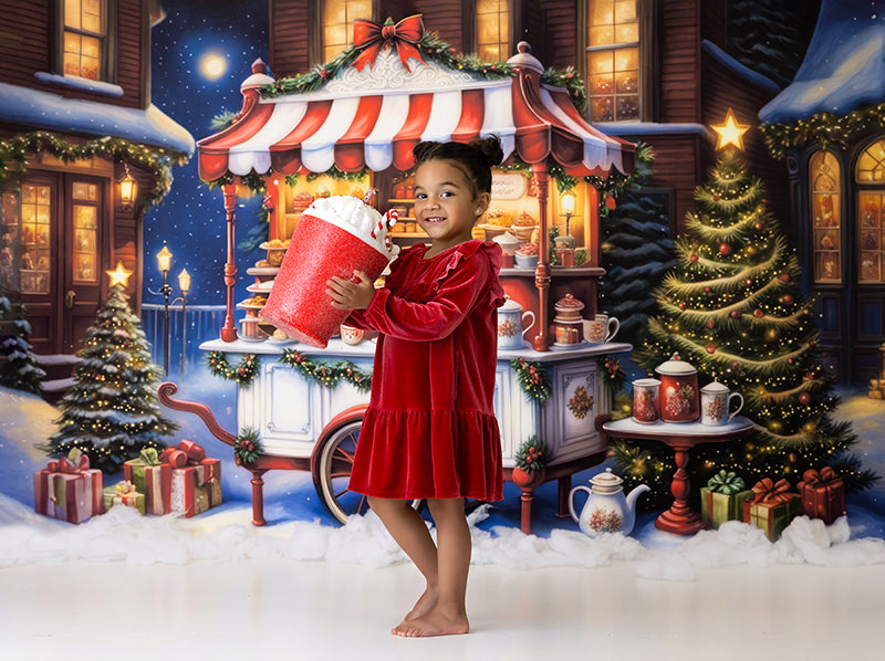 Hot Cocoa Cart (sweep options) - HSD Photography Backdrops