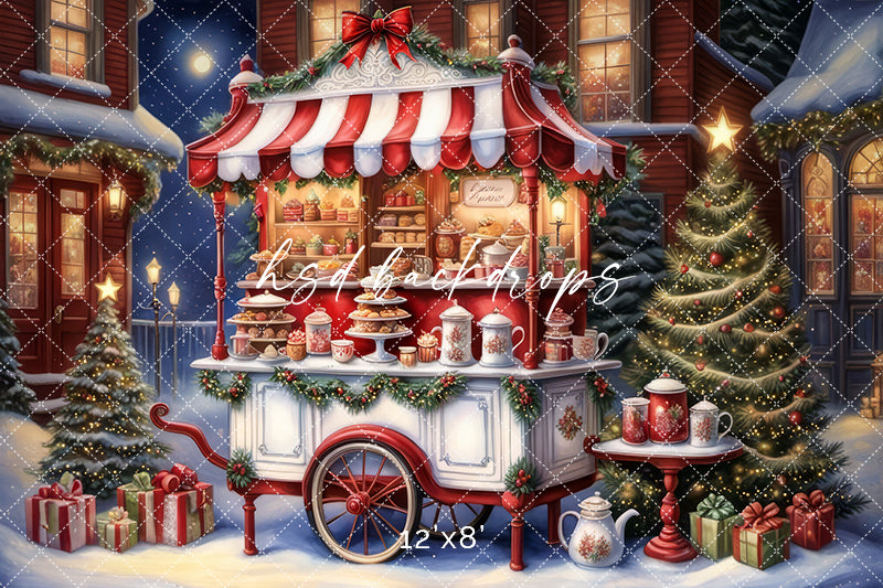Hot Cocoa Cart (sweep options) - HSD Photography Backdrops
