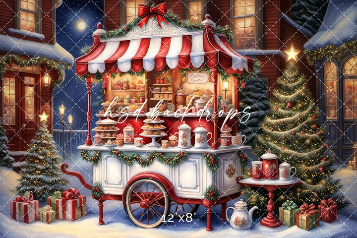 Hot Cocoa Cart (sweep options) - HSD Photography Backdrops