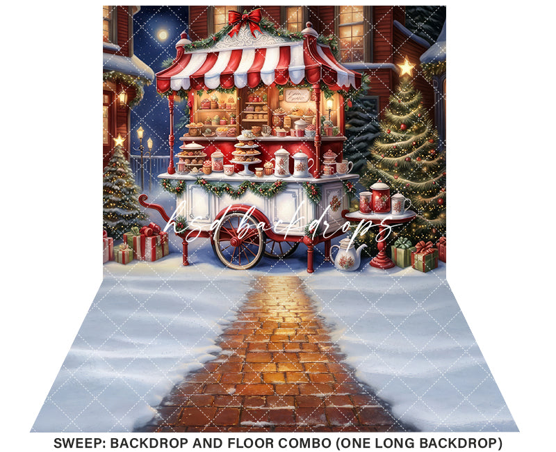 Hot Cocoa Cart (sweep options) - HSD Photography Backdrops