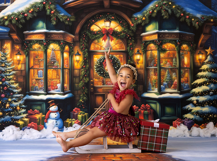 Storybook Christmas Boutique (sweep options) - HSD Photography Backdrops