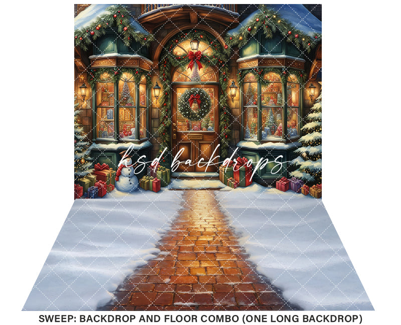 Storybook Christmas Boutique (sweep options) - HSD Photography Backdrops