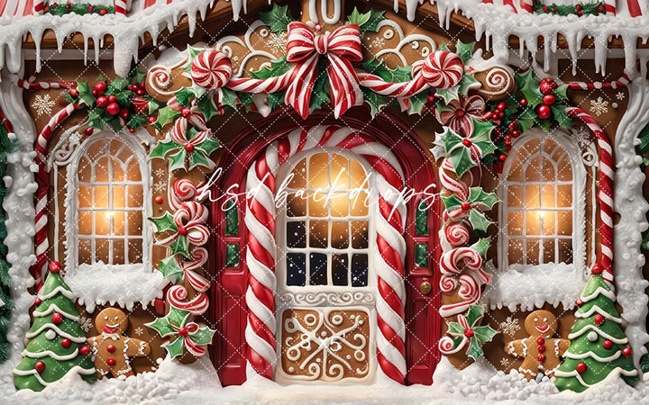 Jolly Gingerbread Men (sweep options) - HSD Photography Backdrops