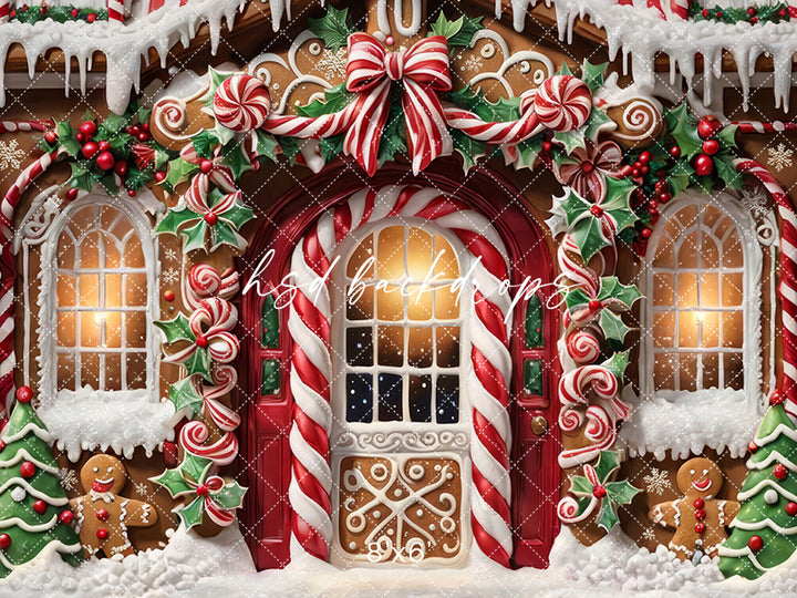 Jolly Gingerbread Men (sweep options) - HSD Photography Backdrops