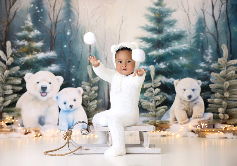 Little Polar Bear - HSD Photography Backdrops