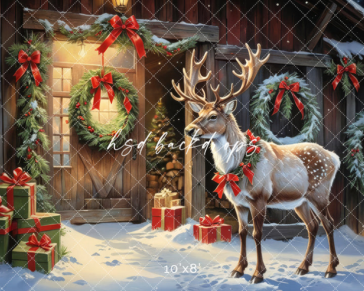 Festive Reindeer (sweep options) - HSD Photography Backdrops