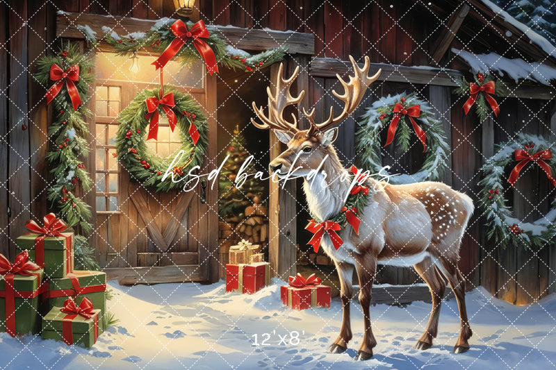 Festive Reindeer (sweep options) - HSD Photography Backdrops
