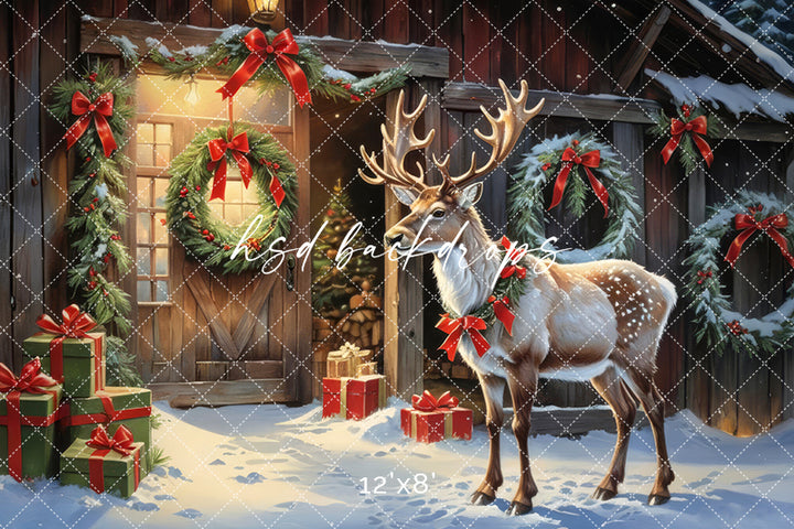 Festive Reindeer (sweep options) - HSD Photography Backdrops