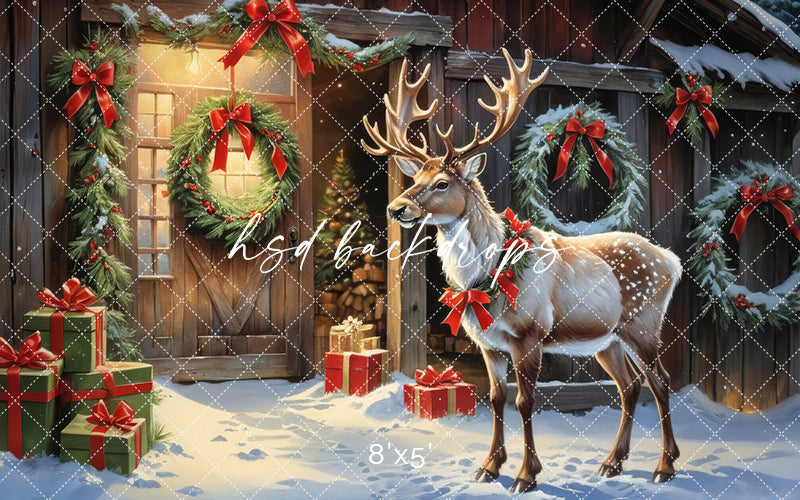 Festive Reindeer (sweep options) - HSD Photography Backdrops