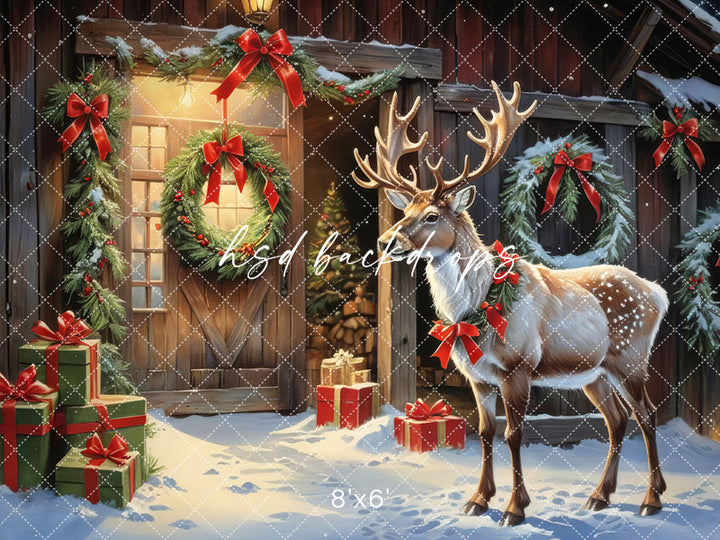 Festive Reindeer (sweep options) - HSD Photography Backdrops