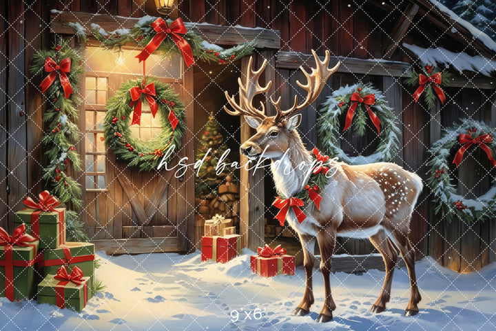 Festive Reindeer (sweep options) - HSD Photography Backdrops