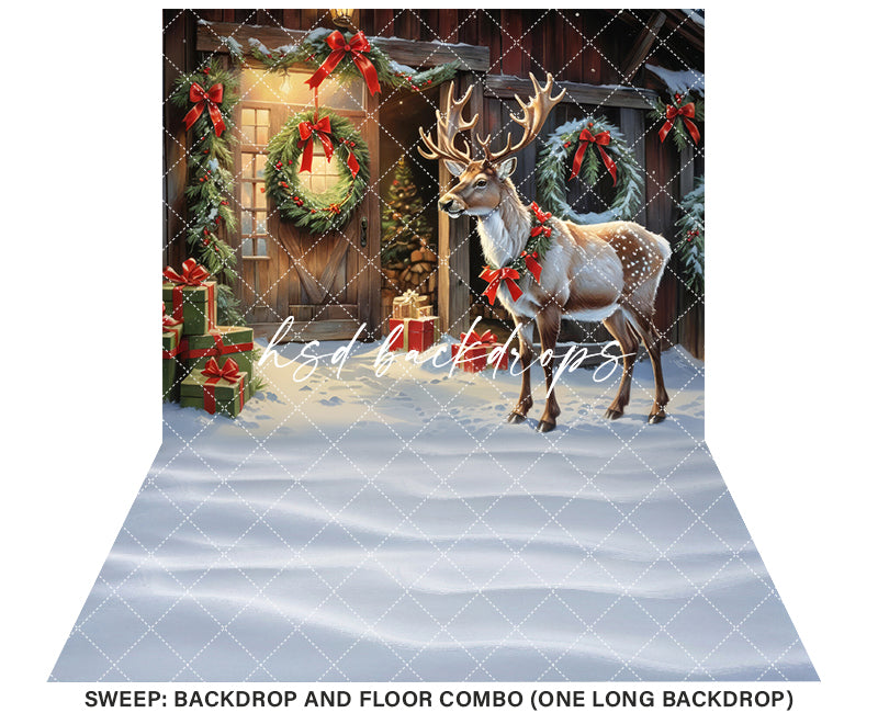 Festive Reindeer (sweep options) - HSD Photography Backdrops