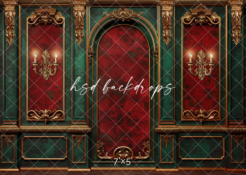 Elegant Christmas Wall (sweep options) - HSD Photography Backdrops