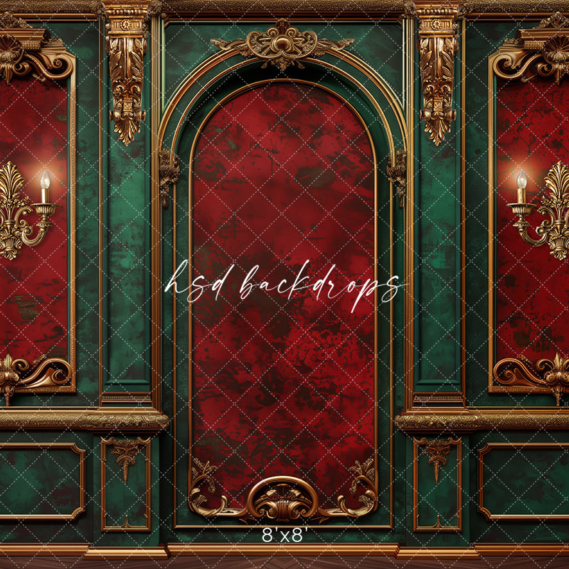 Elegant Christmas Wall (sweep options) - HSD Photography Backdrops
