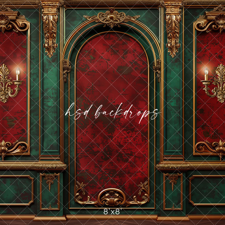 Elegant Christmas Wall (sweep options) - HSD Photography Backdrops