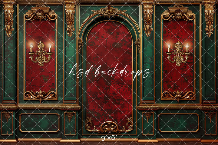 Elegant Christmas Wall (sweep options) - HSD Photography Backdrops