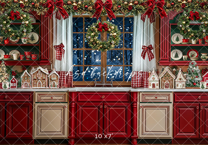 Festive Christmas Kitchen (sweep options) - HSD Photography Backdrops