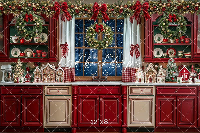 Festive Christmas Kitchen (sweep options) - HSD Photography Backdrops