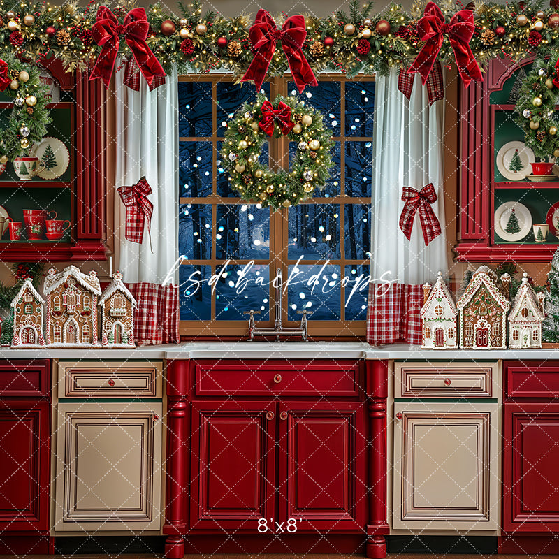 Festive Christmas Kitchen (sweep options) - HSD Photography Backdrops