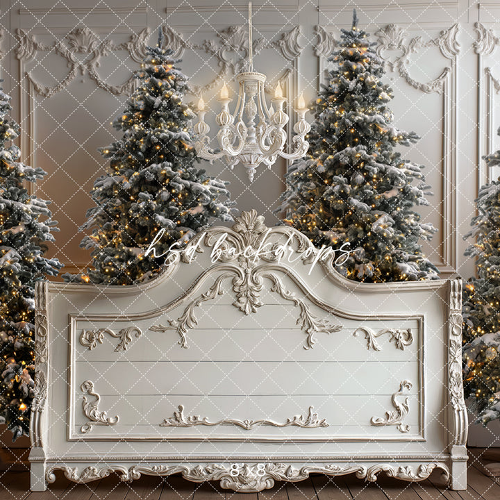 Shabby Chic Christmas Headboard - HSD Photography Backdrops
