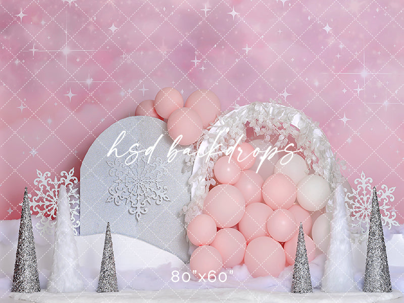 Winter Theme Cake Smash Photography Backdrop