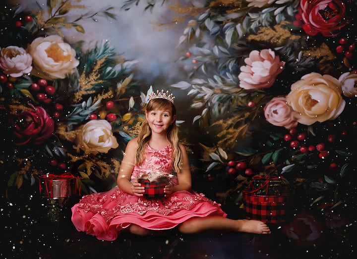 Festive Floral (sweep options) - HSD Photography Backdrops