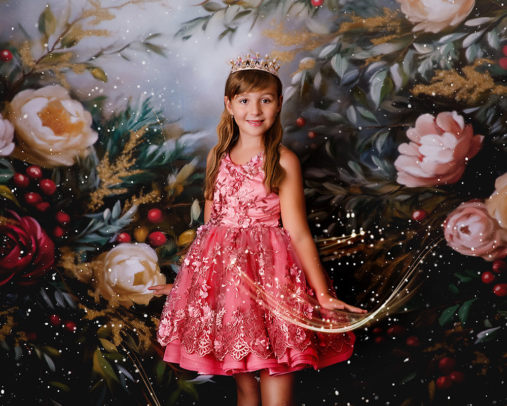 Festive Floral (sweep options) - HSD Photography Backdrops