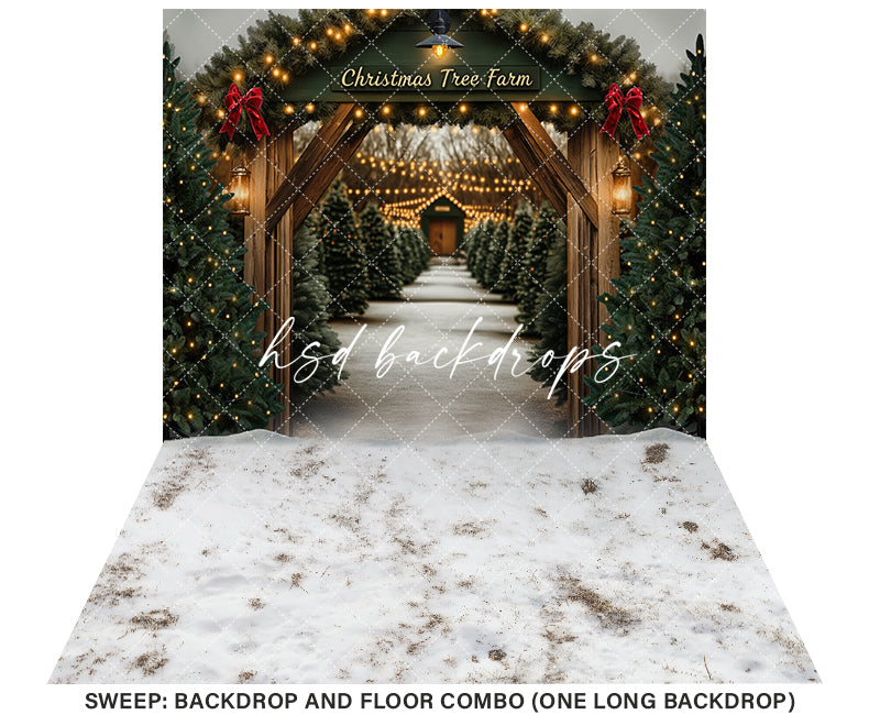 Arched Tree Farm Entrance (sweep options) - HSD Photography Backdrops