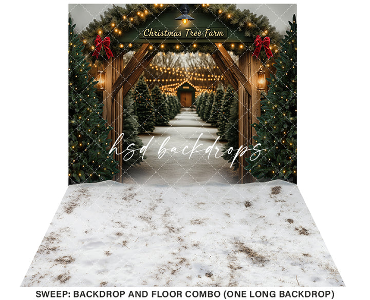 Arched Tree Farm Entrance (sweep options) - HSD Photography Backdrops