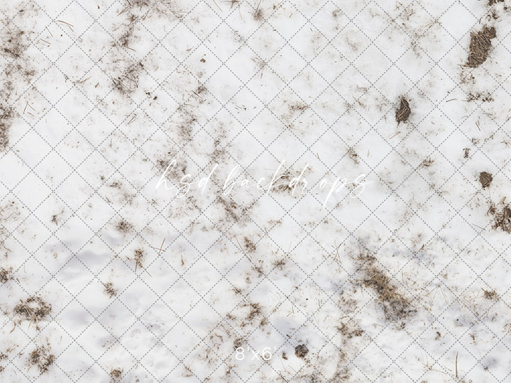 Snow Covered Ground Floor Mat - HSD Photography Backdrops