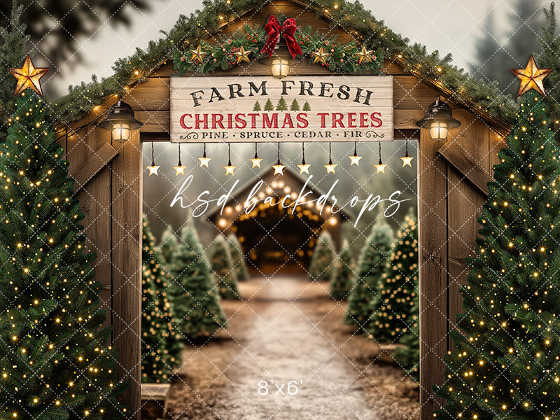 Farm Fresh Trees Entrance (sweep options) - HSD Photography Backdrops