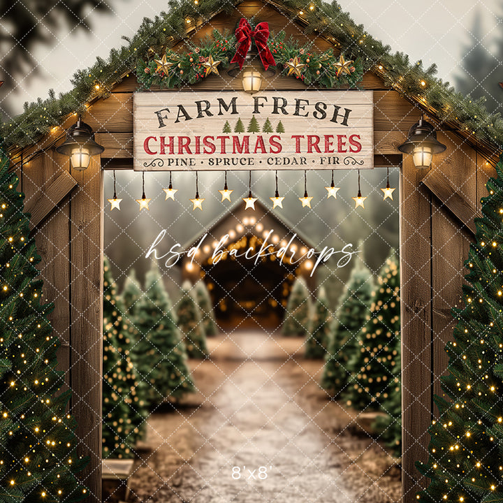 Farm Fresh Trees Entrance (sweep options) - HSD Photography Backdrops