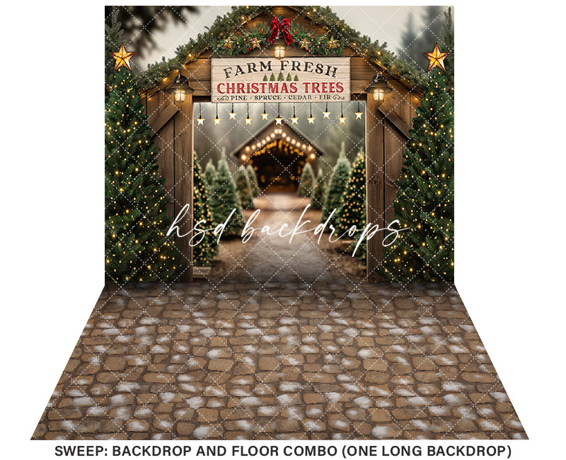 Farm Fresh Trees Entrance (sweep options) - HSD Photography Backdrops