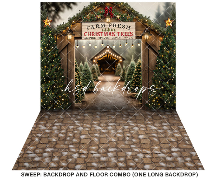Farm Fresh Trees Entrance (sweep options) - HSD Photography Backdrops