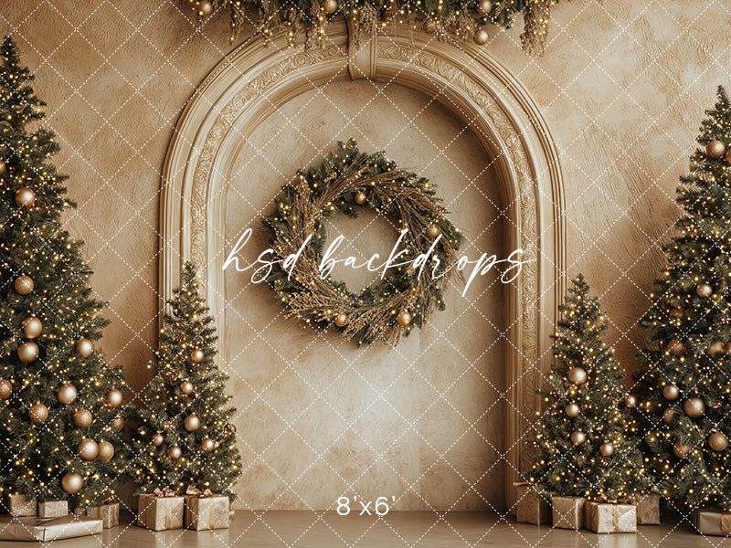 Arched Christmas Wall (sweep options) - HSD Photography Backdrops