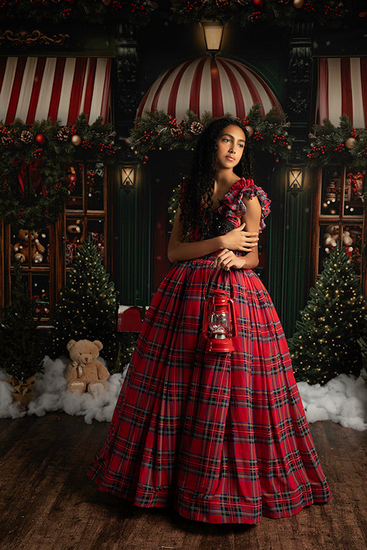 Classic Christmas Storefront (sweep options) - HSD Photography Backdrops