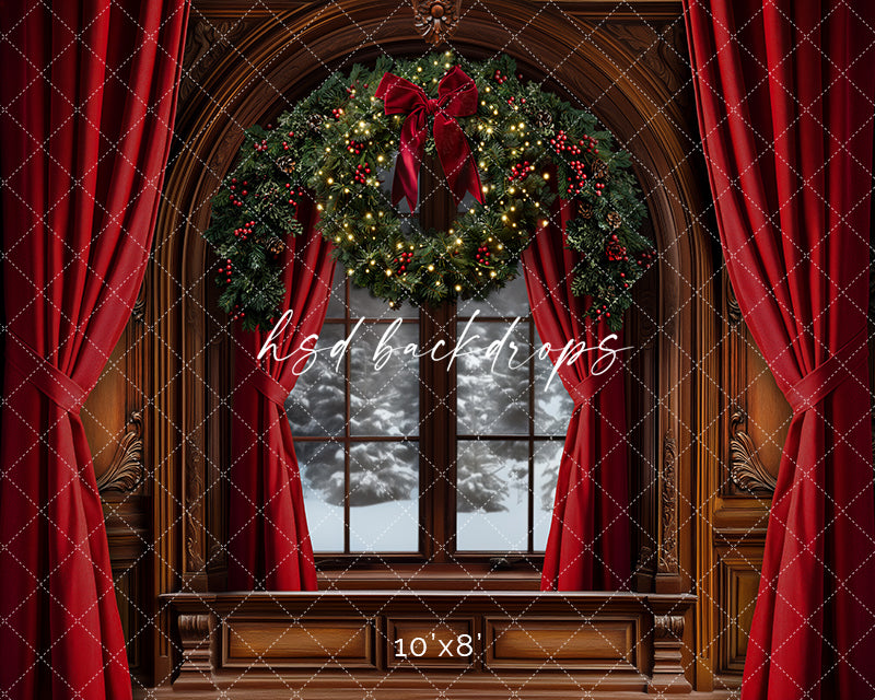 Grand Christmas Window (sweep options) - HSD Photography Backdrops
