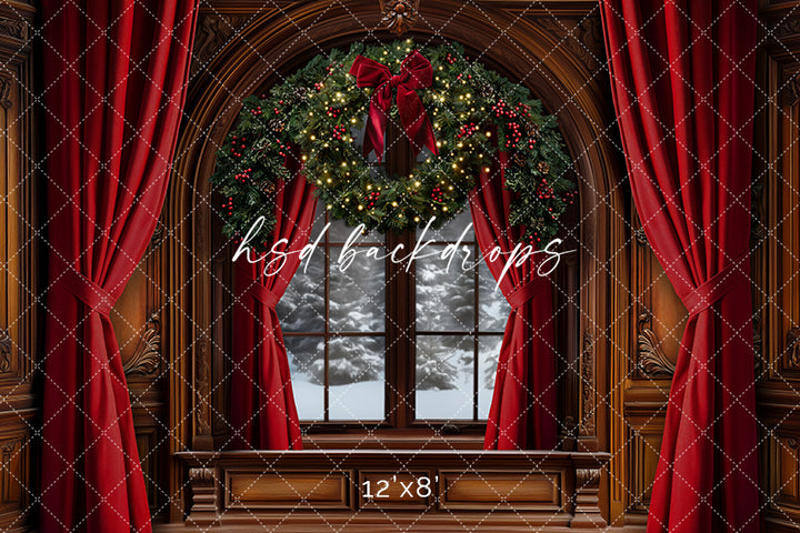 Grand Christmas Window (sweep options) - HSD Photography Backdrops