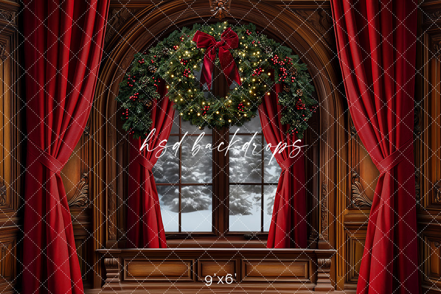 Grand Christmas Window (sweep options) - HSD Photography Backdrops