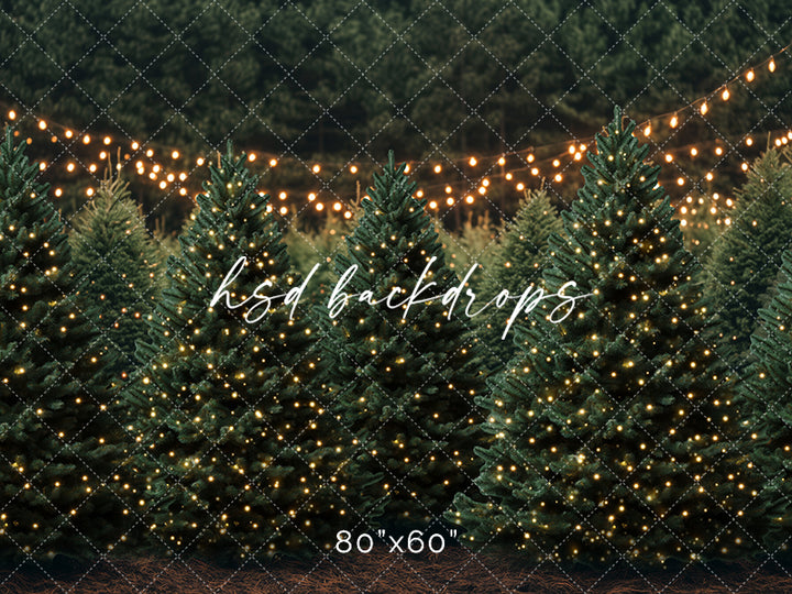 Christmas Tree Farm Photography Backdrop and Scene Setter