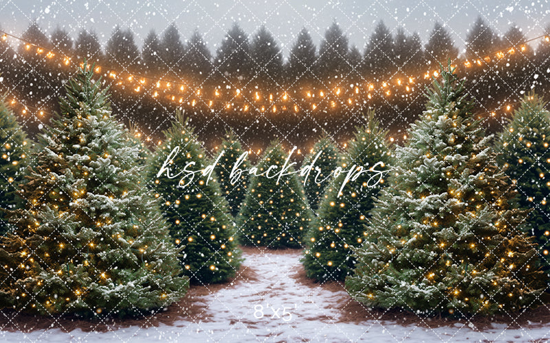 Snowy Tree Farm (sweep options) - HSD Photography Backdrops