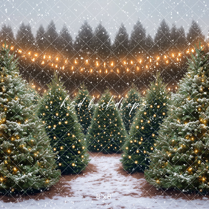 Snowy Tree Farm (sweep options) - HSD Photography Backdrops