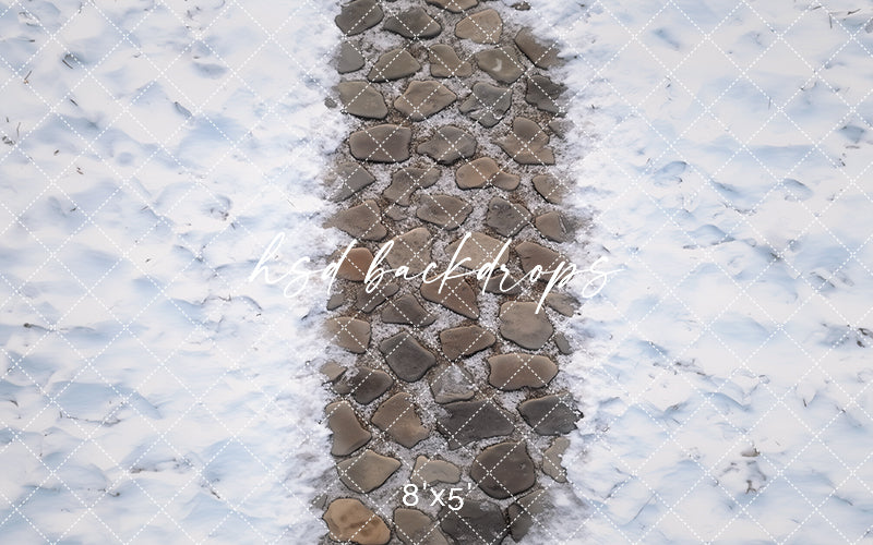 Snowy Winter Walkway - HSD Photography Backdrops