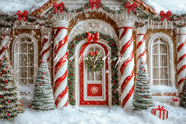 Christmas Gingerbread Door (sweep options) - HSD Photography Backdrops