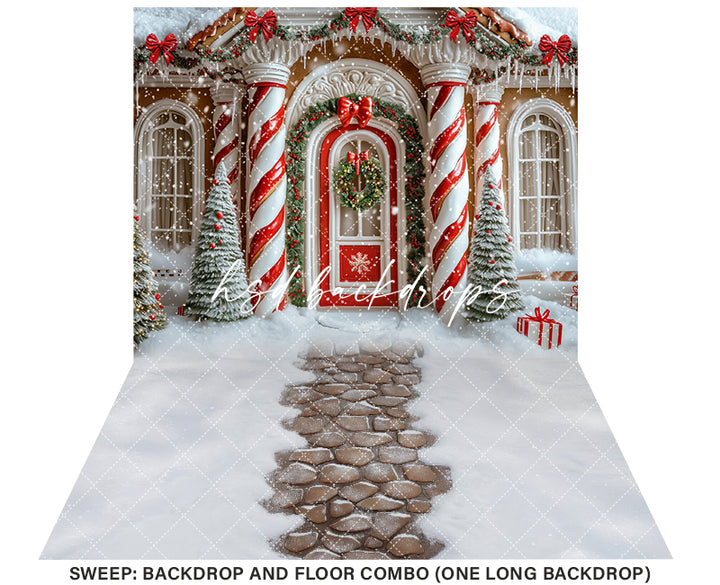 Christmas Gingerbread Door (sweep options) - HSD Photography Backdrops
