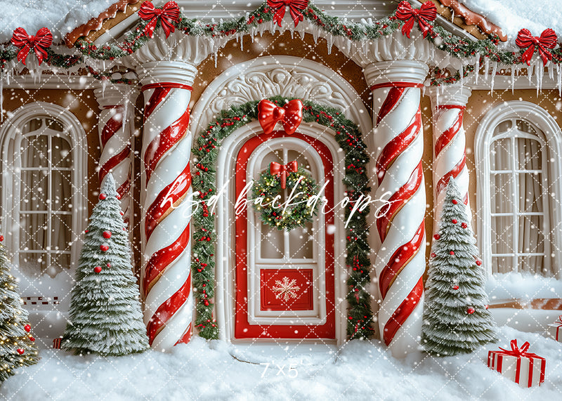 Christmas Gingerbread Door (sweep options) - HSD Photography Backdrops