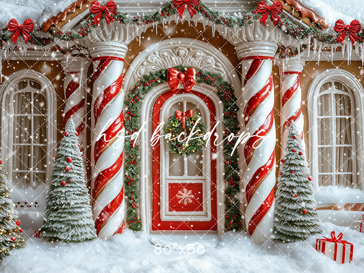 Christmas Gingerbread Door (sweep options) - HSD Photography Backdrops