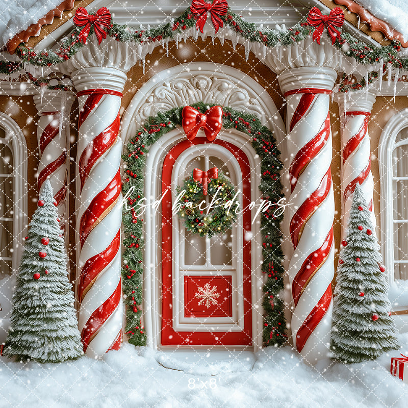 Christmas Gingerbread Door (sweep options) - HSD Photography Backdrops