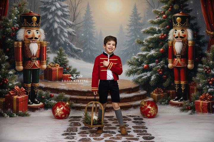 Nutcracker Stage Christmas Backdrop (sweep options)