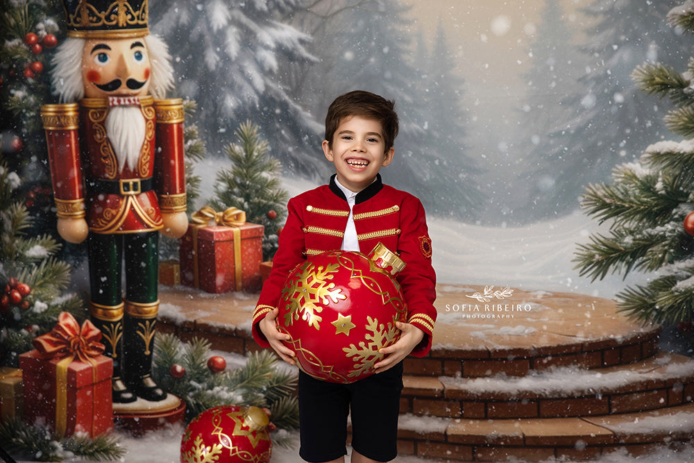 Nutcracker Stage Christmas Backdrop (sweep options)